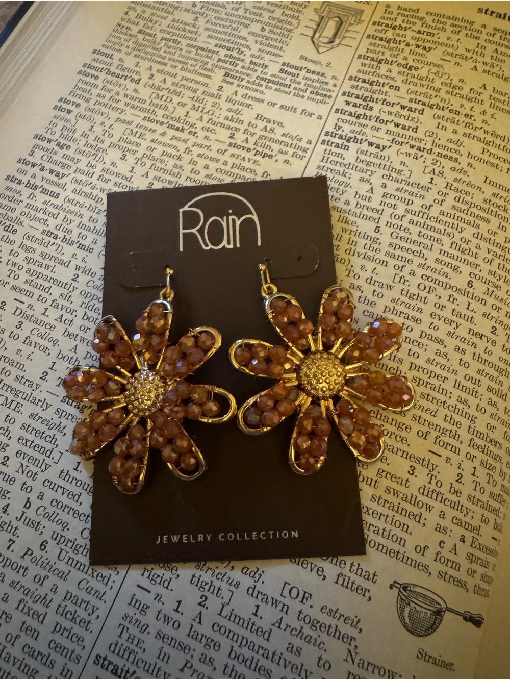 Pink Flower Statement Earrings